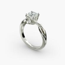 Twist Solitaire Plus Diamond Engagement Ring In Platinum