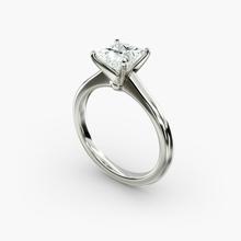 Petite Solitaire Engagement Ring In 14k White Gold