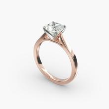 Petite Cathedral Solitaire Engagement Ring In 14k Rose Gold