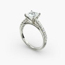 Riviera Cathedral Pavé Diamond Engagement Ring In Platinum (1/2 Ct. Tw.)