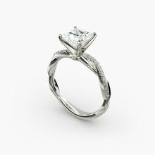 Petite Twist Diamond Engagement Ring In 14k White Gold (1/10 Ct. Tw.)