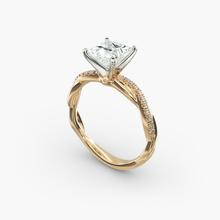 Petite Twist Diamond Engagement Ring In 14k Yellow Gold (1/10 Ct. Tw.)