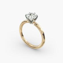 Six-Prong Low Dome Comfort Fit Solitaire Engagement Ring In 14K Yellow Gold (2mm)