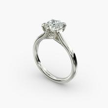 The Gallery Collection Six-Prong Trellis Solitaire Diamond Engagement Ring In Platinum