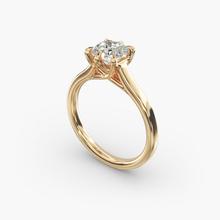 The Gallery Collection Six-Prong Trellis Solitaire Diamond Engagement Ring In 18k Yellow Gold