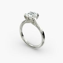 The Gallery Collection Six-Prong Trellis Solitaire Diamond Engagement Ring In 14k White Gold
