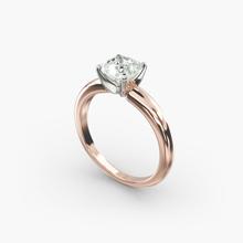 Classic Simple Solitaire Engagement Ring In 14k Rose Gold