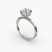 Solitaire Plus Hidden Halo Diamond Engagement Ring In Platinum
