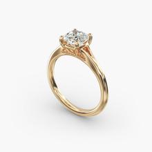 Petite Split Shank Solitaire In 14k Yellow Gold