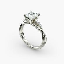 Delicate Twist Petite Diamond Engagement Ring In 14k White Gold (1/10 Ct. Tw.)