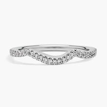 Twist Curved Diamond Ring In 14k White Gold (1/6 Ct. Tw.)