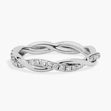 Petite Twist Diamond Eternity Ring In 14k White Gold (1/3 Ct. Tw.)