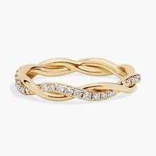 Petite Twist Diamond Eternity Ring In 14k Yellow Gold (1/3 Ct. Tw.)