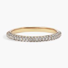 Trio Micropavé Diamond Wedding Ring In 18k Yellow Gold (1/3 Ct. Tw.)