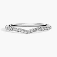 Blue Nile Studio Petite Crown Curved Diamond Ring In Platinum (1/3 Ct. Tw.)
