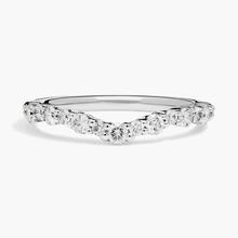 Crescendo Curved Diamond Wedding Ring In 14k White Gold (1/2 Ct. Tw.)
