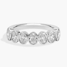 7 Stone Oval Bezel Diamond Anniversary Ring In Platinum (1 3/4 Ct. Tw. Tw)