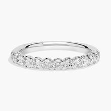V-Prong Pavé Diamond Anniversary Ring In 14k White Gold (1/2 Ct. Tw.)