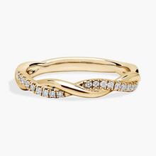 Petite Twist Diamond Anniversary Ring In 14k Yellow Gold (1/10 Ct. Tw.)