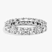 Low Dome Basket Lab-Grown Diamond Eternity Ring In 14K White Gold (4 Ct. Tw. - F-G / VS2-SI1)