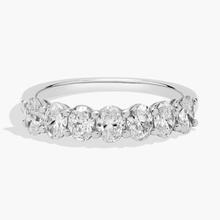 Seven Stone Oval Lab Grown Diamond Ring In 14k White Gold (1 Ct. Tw. - F-G / VS2-SI1)