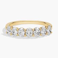 Seven Stone Oval Lab Grown Diamond Ring In 14k Yellow Gold (1 Ct. Tw. - F-G / VS2-SI1)