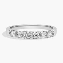 Seven Stone Shared Prong Contour Diamond Ring In 14K White Gold (1/2 Ct. Tw. - H-I / SI1-SI2)