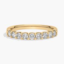 Nine Stone Shared Prong Contour Diamond Ring In 14K Yellow Gold (1/2 Ct. Tw. - H-I / SI1-SI2)