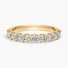 Nine Stone Shared Prong Contour Diamond Ring In 14K Yellow Gold (1 Ct. Tw. - H-I / SI1-SI2)