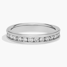 Channel Set Diamond Ring In 14K White Gold (1/2 Ct. Tw. - H-I / SI1-SI2)
