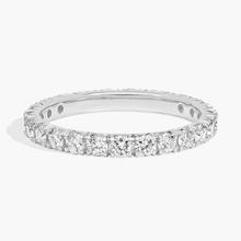 French Pavé Diamond Eternity Ring In 14K White Gold (1 Ct. Tw. - H-I / SI1-SI2)