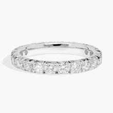 French Pavé Lab-Grown Diamond Eternity Ring In 14K White Gold (1 1/2 Ct. Tw. - F-G / VS2-SI1)