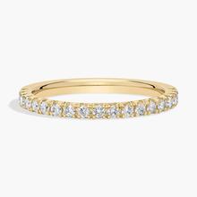 French Pavé Diamond Anniversary Ring In 14K Yellow Gold (1/4 Ct. Tw. - H-I / SI1-SI2)