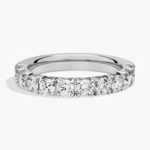 French Pavé Diamond Anniversary Ring In Platinum (1 Ct. Tw. - H-I / SI1-SI2)