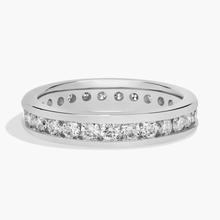 Channel Set Round Diamond Eternity Ring In 14K White Gold (1 Ct. Tw. - H-I / SI1-SI2)