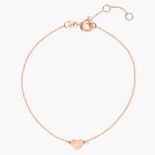 6.5"-7.5" Petite Heart Bracelet In 14k Rose Gold (7.9 Mm)