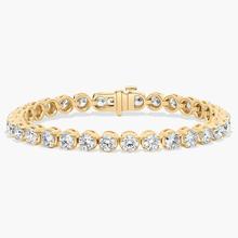 7 " Four Prong Lab-Grown Diamond Tennis Bracelet In 14K Yellow Gold (12 Ct. Tw. - F-G / VS2-SI1)