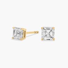 Asscher Cut Diamond Stud Earrings In 14K Yellow Gold (1 Ct. Tw. - H-I / SI1-SI2)
