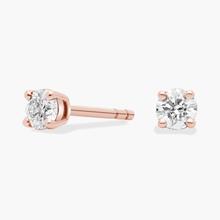Diamond Stud Earrings In 14k Rose Gold (1/4 Ct. Tw.)