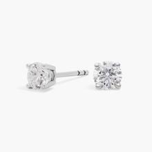 Diamond Stud Earrings In 14k White Gold (3/4 Ct. Tw.)