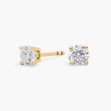 Diamond Stud Earrings In 14k Yellow Gold (3/4 Ct. Tw.)