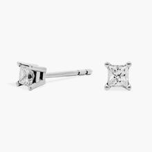 Princess Cut Lab-Grown Diamond Princess Cut Stud Earrings In 14k White Gold (1/4 Ct. Tw. - F-G / VS2-SI1)