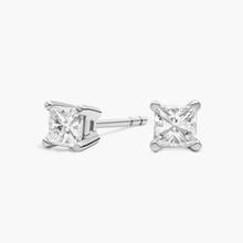 Princess Cut Lab-Grown Diamond Princess Cut Stud Earrings In 14k White Gold (1/2 Ct. Tw. - F-G / VS2-SI1)