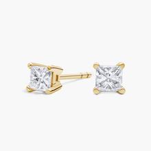 Princess Cut Lab-Grown Diamond Princess Cut Stud Earrings In 14k Yellow Gold (1/2 Ct. Tw. - F-G / VS2-SI1)