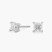 Princess Cut Lab-Grown Diamond Princess Cut Stud Earrings In 14k White Gold (3/4 Ct. Tw. - F-G / VS2-SI1)