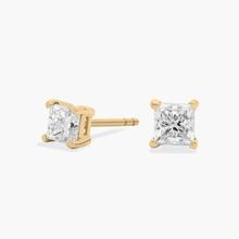 Princess Cut Lab-Grown Diamond Princess Cut Stud Earrings In 14k Yellow Gold (3/4 Ct. Tw. - F-G / VS2-SI1)