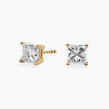 Princess Cut Lab-Grown Diamond Princess Cut Stud Earrings In 14k Yellow Gold (1 1/2 Ct. Tw. - F-G / VS2-SI1)