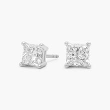 Princess Cut Lab-Grown Diamond Princess Cut Stud Earrings In 14k White Gold (2 Ct. Tw. - F-G / VS2-SI1)