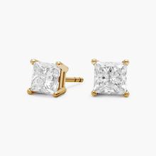Princess Cut Lab-Grown Diamond Princess Cut Stud Earrings In 14k Yellow Gold (2 Ct. Tw. - F-G / VS2-SI1)