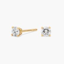 Four Prong Round Brilliant Lab Grown Diamond Stud Earrings In 14k Yellow Gold (1/4 Ct. Tw. - F-G / VS2-SI1)